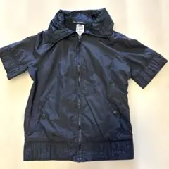 adidas 半袖 フルジップ ジャケット ブラック L1219番のサムネイル