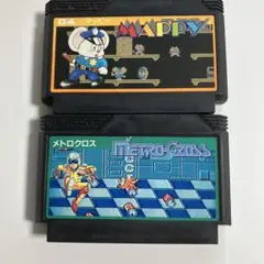 ファミコンソフト マッピー・メトロクロスセット