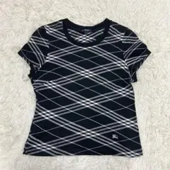 BURBERRY LONDON カットソー　ノバチェック　ブラック