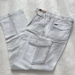 【新品】桑和　G.GROUND カーゴパンツ　ワンタック　シルバーグレー　85