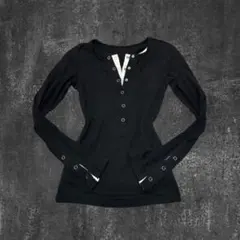 Y2K ボタン付き 長袖 ブラック