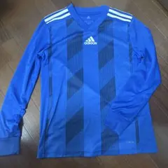 adidas 長袖 サッカーウェア 青