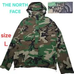 ノースフェイス 迷彩ナイロンジャケット Ｌ　カモフラ フード収納