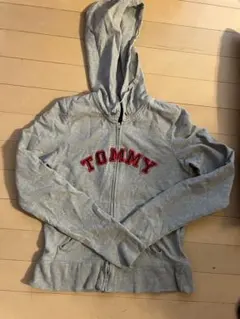 TOMMY JEANS フード付きパーカー グレー