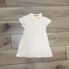 《 familiar 》 キッズ服　100サイズ　シャツワンピース　キイロ