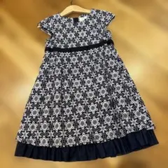 KUMIKYOKU 花柄ノースリーブワンピース S 総刺繍