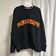 PARAGRAPH 黒 クルーネック トレーナー