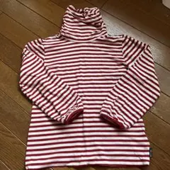 COMME CA ISM 赤白ストライプ 長袖カットソー 120A