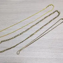 ゴールドチェーンネックレスセット