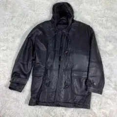 PRODUCE ラム レザー　トグルコート 羊革 F 黒 ブラック