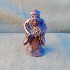 木彫り 寿老人 彫刻 置物 縁起物 古い仏像 骨董 - メルカリ