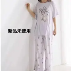 ルームウェア　パジャマ　CAT 　ジェラートピケ　ラベンダー 上下セット
