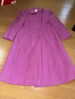 【新品未使用】ローラアシュレイ ガールズ ウールコート ピンク パープル 120のサムネイル