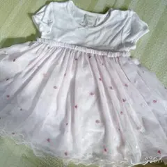 gelato pique　ジェラート ピハート刺繍　チュールフリル　ロンパースのサムネイル