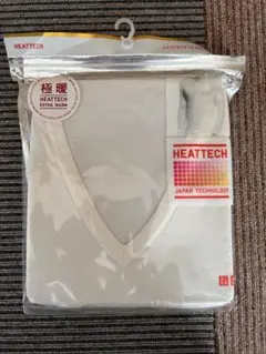 ユニクロ ヒートテック 極暖 長袖　エクストラウォーム VネックT 白 Ｌサイズ