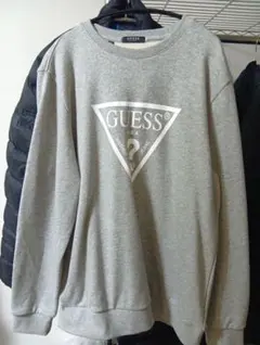 GUESS グレー ロゴスウェット XL