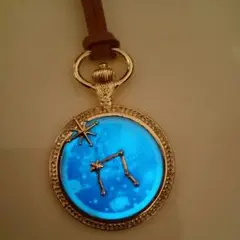 ちゅん様確認用☆光る宇宙と12星座の懐中時計ネックレス 蓄光 アスタリスク 土星