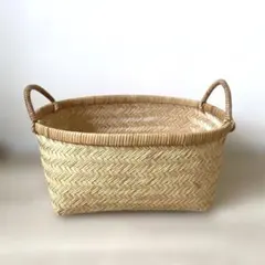 新着新品一点物】鳥越竹細工 すず竹 手付きおぼけ 特大尺 飾り縁持ち手