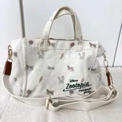 アコモデ　ズートピア　ディズニー　ショルダーバッグ　キャンバス　バンドバッグ
