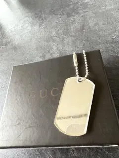 ひよぱんだ様専用 GUCCI ドッグタグ ネックレス シルバー - メルカリ