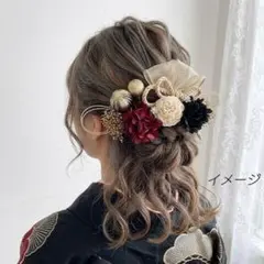 髪飾り【6426】ドライフラワー　結婚式　成人式　卒業式　七五三　前撮　振袖　袴