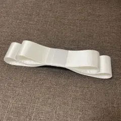 ホワイトサテンリボンヘッドドレス