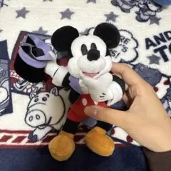 ディズニーストア ミッキー ぬいぐるみキーホルダー 誕生日 ぬいぐるみバッジ