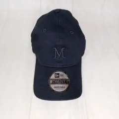 ニューエラ 9TWENTY キャップ イニシャル M スウェット 黒 帽子