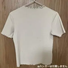 GU リブメローコンパクトT半袖 ベージュ
