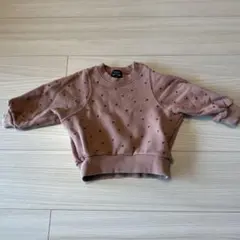 プティマイン　ハート柄トレーナー　90