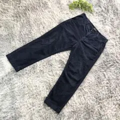 BEAMS【M】秋冬◎ コーデュロイパンツ ネイビー ストレート ポケット