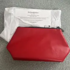 イヴ・サンローラン ポーチ 赤 ノベルティグッズ