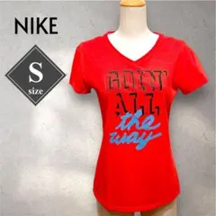 NIKE ナイキ DRI-FIT ドライフィットVネック Tシャツ S レッド