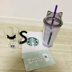 ☆スタバ☆新品2点 ハロウィン2025 黒猫グラス、タンブラー