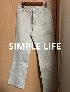 SIMPLE LIFE ライトグリーン フレアパンツのサムネイル