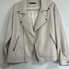 Heather ベージュ ライダースジャケットのサムネイル