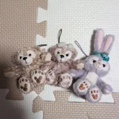 ダッフィー・シェリーメイ・ステラ・ルー ストラップ付きぬいぐるみセット