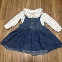 FutaFuta デニムジャンバースカート 90 PicoClub シャツ