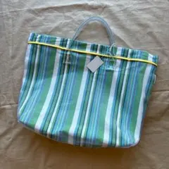 新品　カラフルレジャーバッグ　 大きめ　かごバッグ　タグ付き未使用