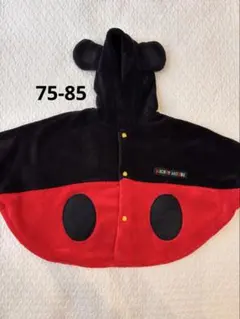 ディズニー　ミッキー　ポンチョ　80cm