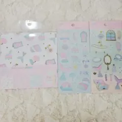 ☆デザインペーパー&シートシールまとめ売り☆紙もの　シール帳　デコ　コラージュ