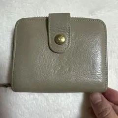 ILBISONTE ラウンドジップ財布　二つ折り　グレー　トープ