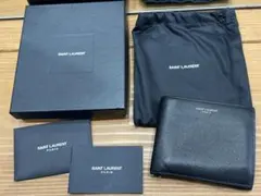 SAINT LAURENT ブラック 二つ折り財布