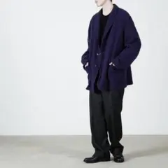 未使用品 COMOLI 22aw カシミヤダブルチェスターコート ネイビー 2
