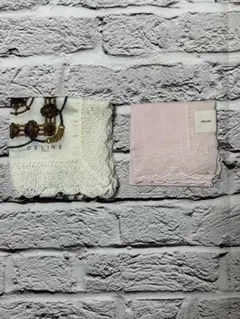 CELINE　セリーヌ　ハンカチ2枚セット　ｗ2726-0120-③-②