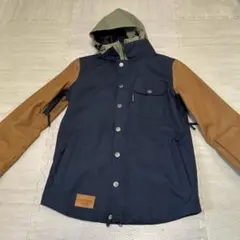 AA HARD WEAR フード付きジャケット ネイビー/ブラウン
