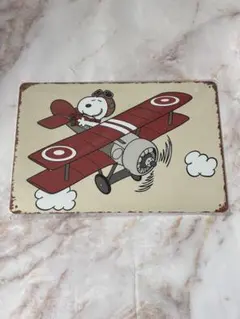 ブリキ看板 スヌーピー 飛行機 インテリア雑貨 メタルサイン アメリカン雑貨