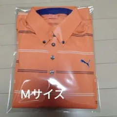【WINTERセール】Puma オレンジ ストライプ ポロシャツＭ