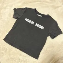 NIIER NOR ロゴプリント 半袖Tシャツ ブラック