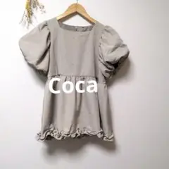 Coca コカ フロッキー ドット ブラウス フリル お洒落 カワイイ